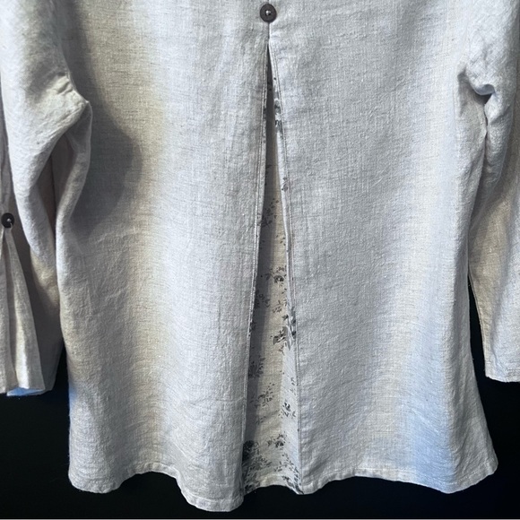 Paper Lacer women blouse Size: S color: Beige 100% Linen - Picture 8 of 11